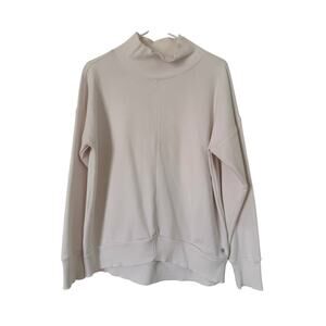 Apana Women's Off White Mock Neck Pullover Sweater XL